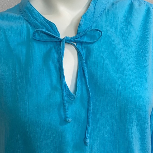 Tommy Hilfiger Turquoise Plus Top - Picture 3 of 11